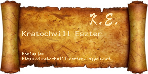 Kratochvill Eszter névjegykártya